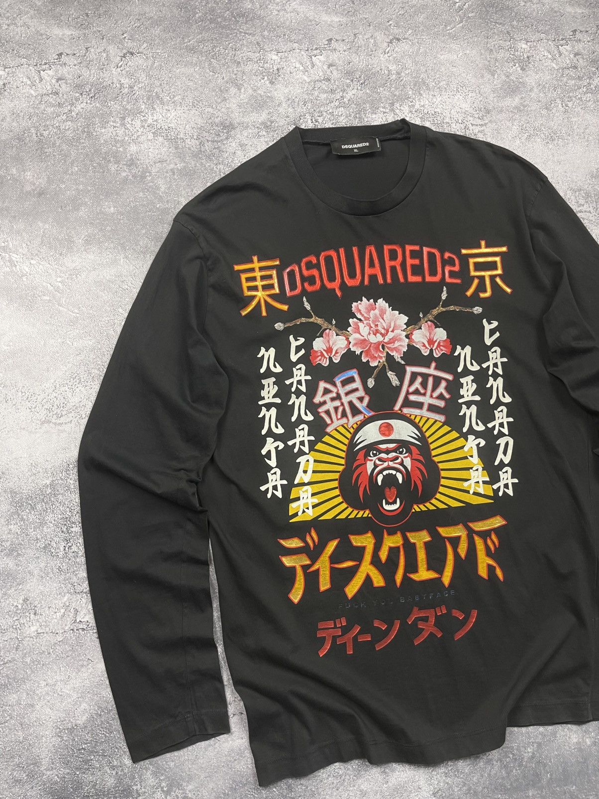 Dsquared2 Dsquared2 Long Sleeve T-Shirt Logo Print Rare Y2K Japanese Size US XL / EU 56 / 4 - 5 Thumbnail
