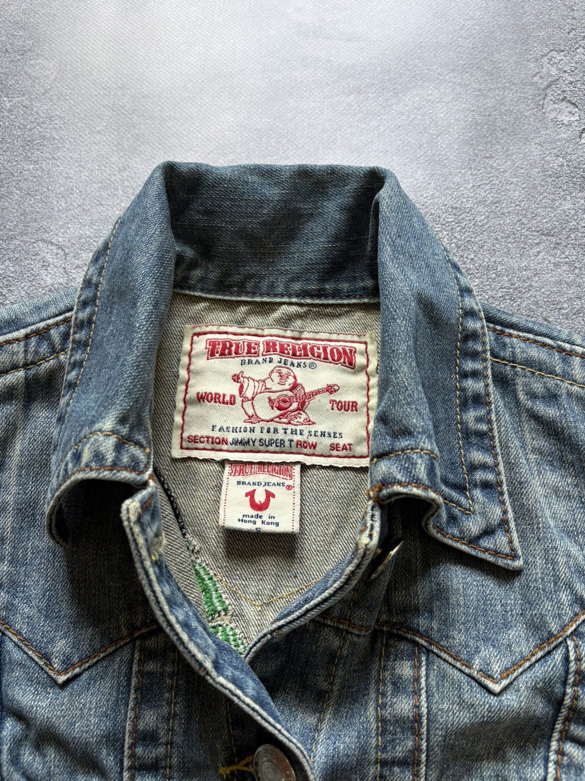True Religion Vintage True Religion Tropical Flamingo Y2K Denim Vest Size S / US 4 / IT 40 - 5 Thumbnail