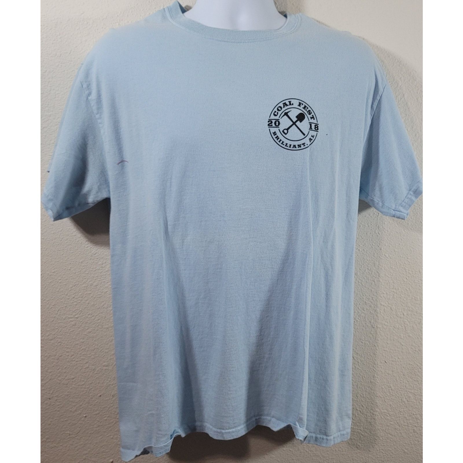 Gildan Gildan Light Blue Coal Fest 2018 Graphic Logo Shirt Large Size US L / EU 52-54 / 3 - 1 Thumbnail