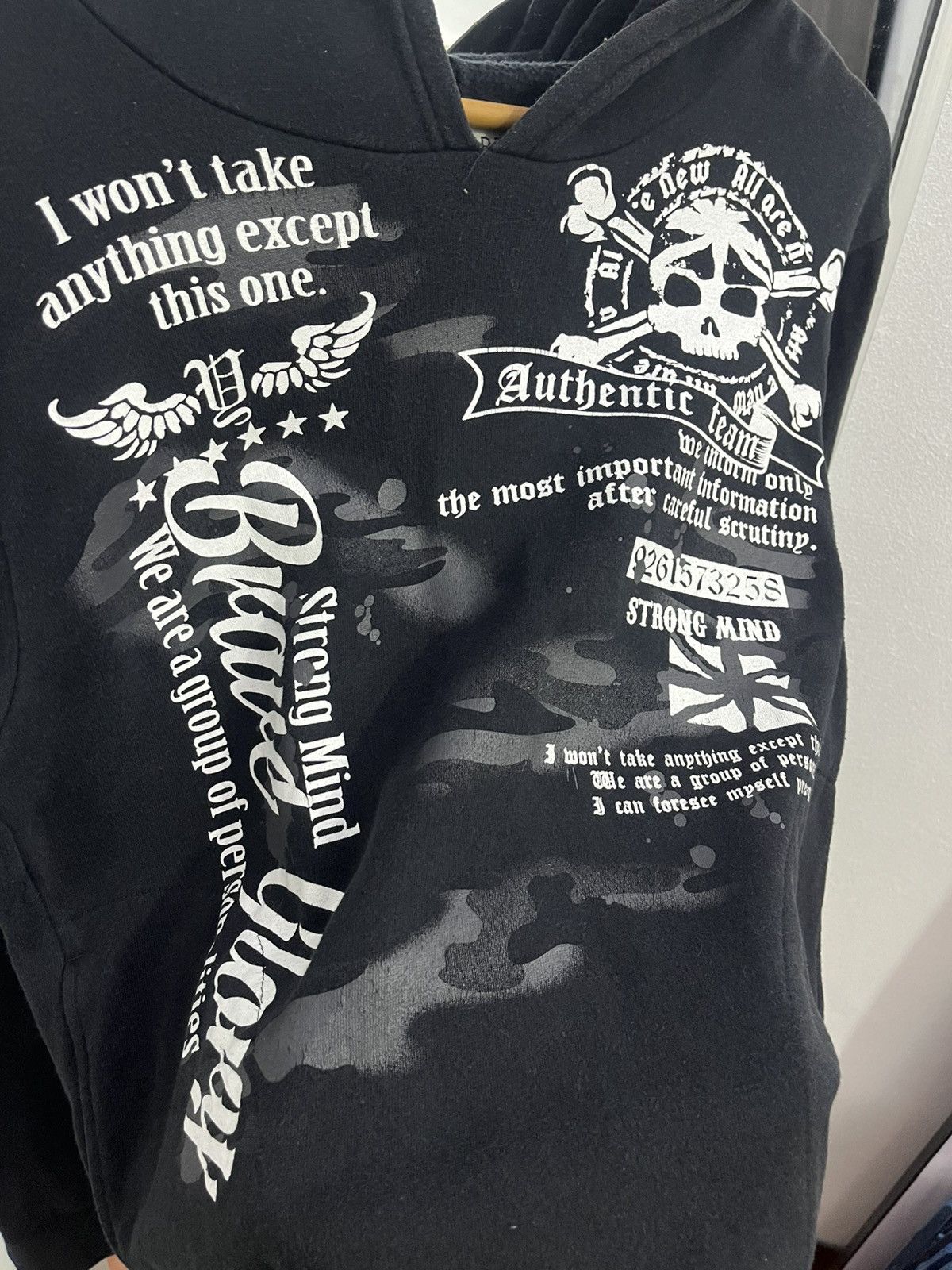 Japanese Brand Freude Skull Graphic Hoodie Black Boxy Fit Japan Size US S / EU 44-46 / 1 - 5 Thumbnail