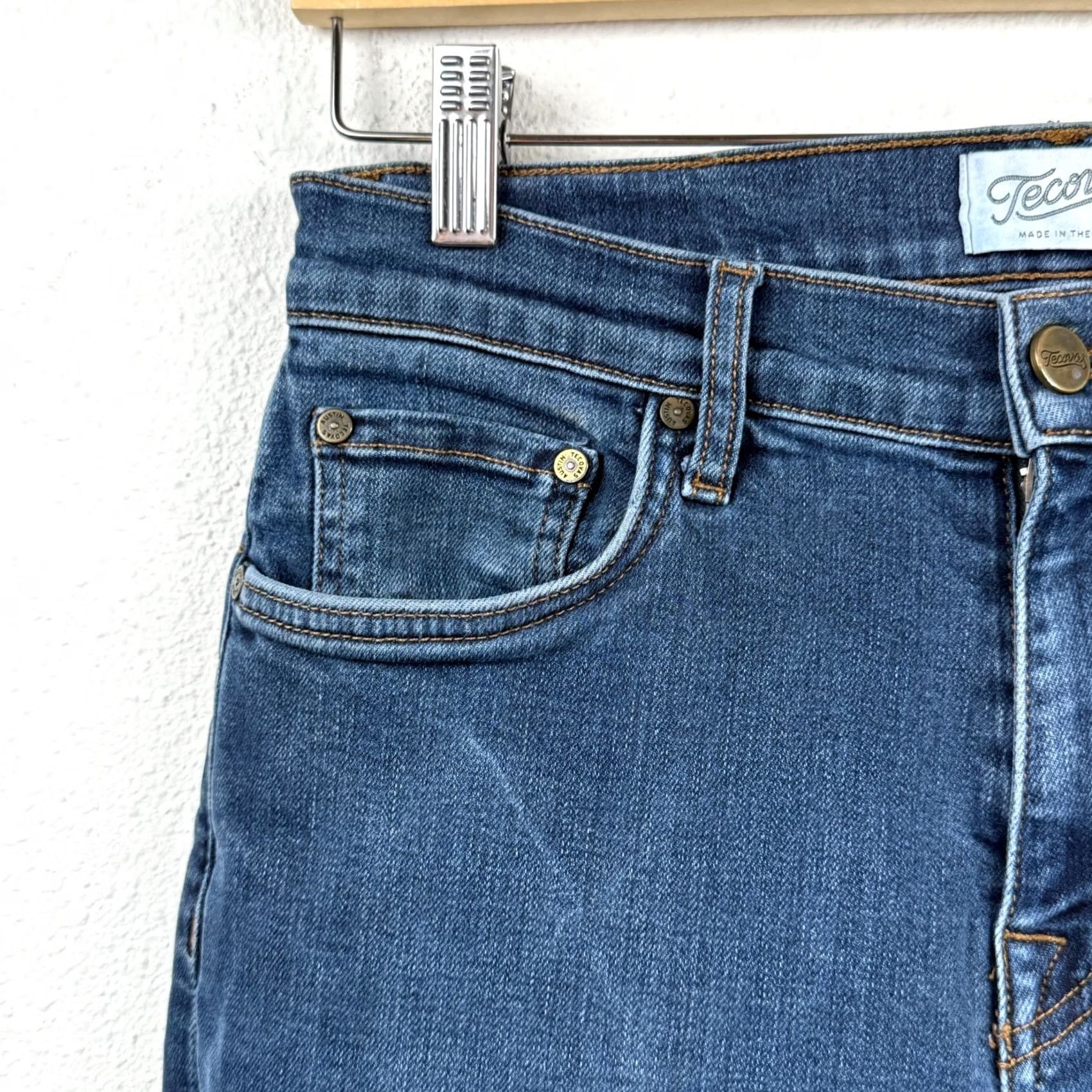 Tecovas Tecovas Jeans 28x28.5 Blue Denim Straight Leg Regular 5-Pocket Mens Jeans Size US 28 / EU 44 - 5 Thumbnail