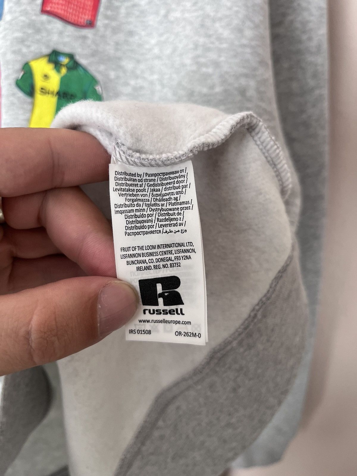 Russell Athletic Russel Art of Football Manchester United Grey Sweatshirt Size US XL / EU 56 / 4 - 7 Thumbnail