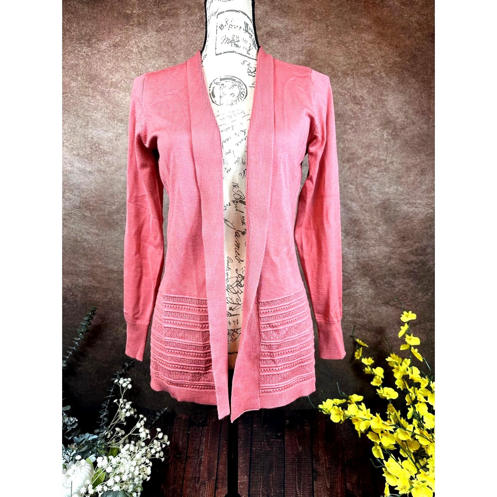 Other Lety & Me Gabby Pointelle Detailed Cardigan - Coral - size S Size S / US 4 / IT 40 - 3 Thumbnail