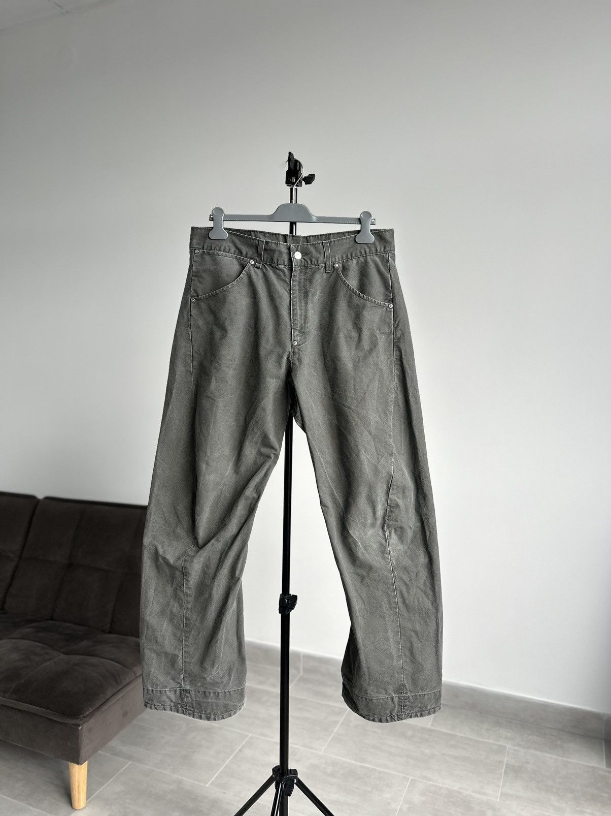 Levi's Levi’s Engineered Jeans Gray Wide Leg Zip Hem Pants W34 L34 Size US 34 / EU 50 - 4 Thumbnail