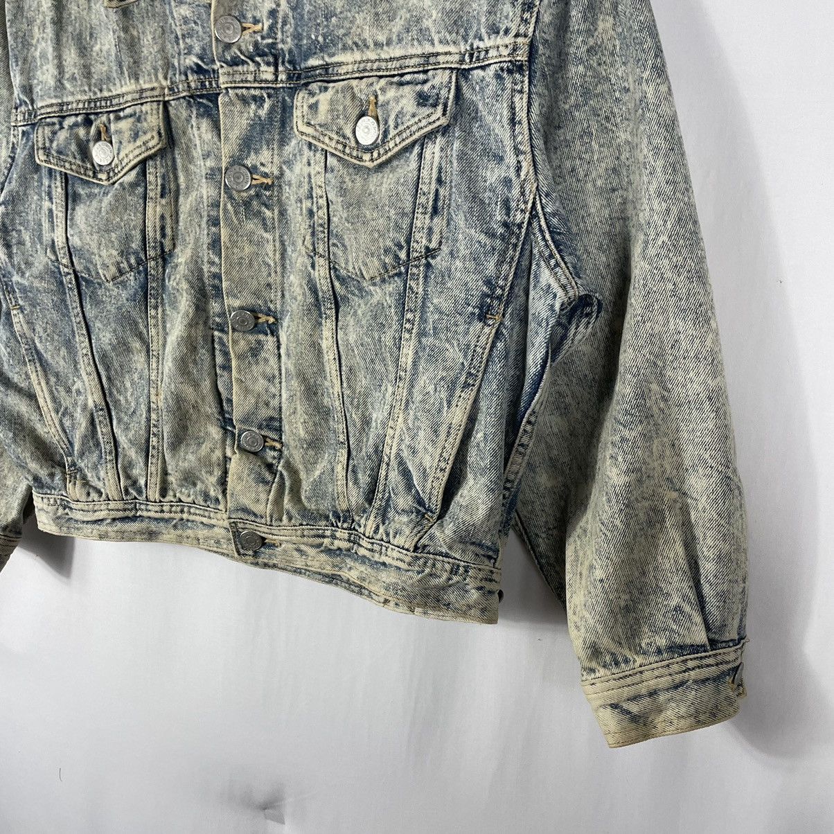 Designer × Edwin × Vintage 🔥Trash🔥Vintage Edwin 5464 Stone Washed Trucker Denim Jacket Size US M / EU 48-50 / 2 - 6 Thumbnail