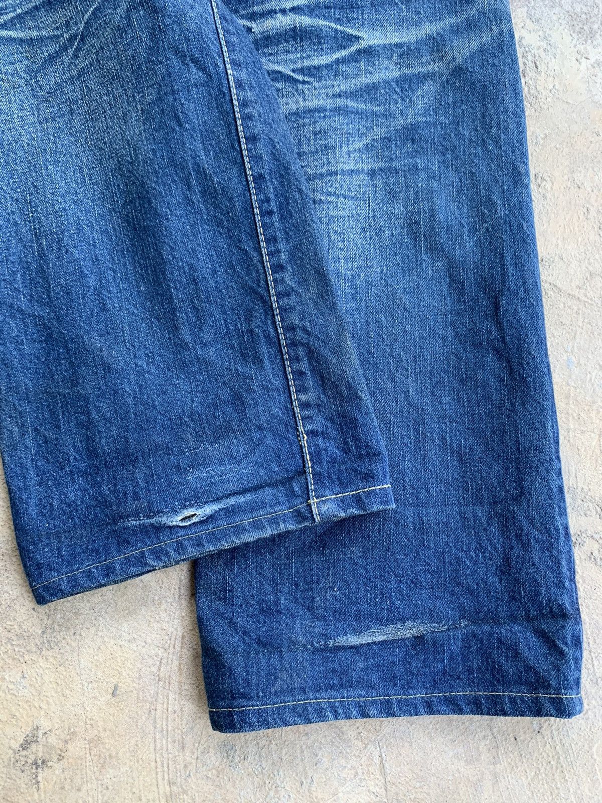 Japanese Brand × Kapital × Vintage Eight-G 880 Redline Selvedge Distressed Denim Size US 32 / EU 48 - 23 Thumbnail