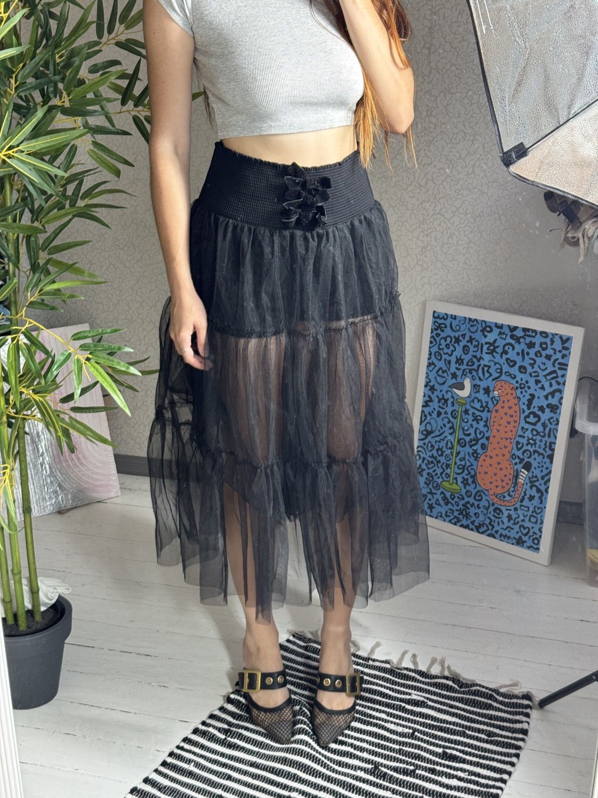 Other AVANT GARDE FULL MESH MIDI SKIRT Size 32" / US 10 / IT 46 - 1 Thumbnail