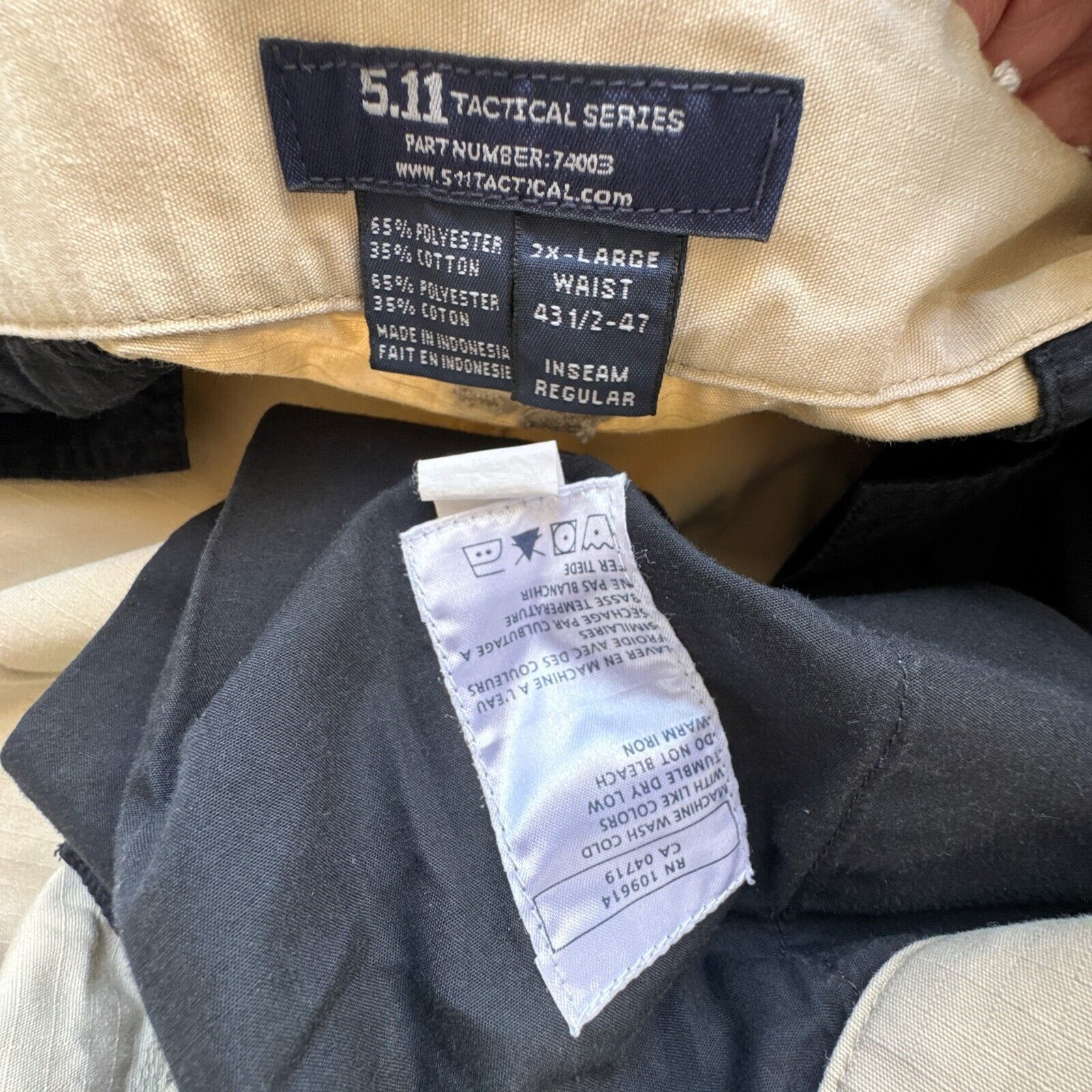5.11 5.11 Tactical Ripstop TDU 74003 Pants 2X-Large Mens Khaki Size US 42 / EU 58 - 2 Thumbnail