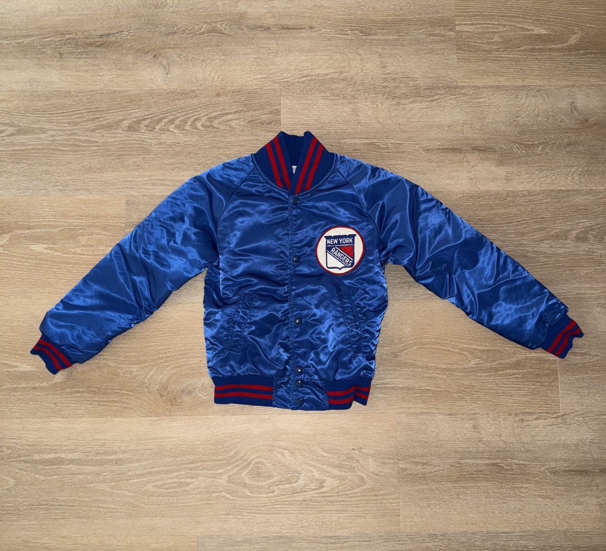 NHL Vintage 80’s New York Rangers Pyramid Satin Jacket Size XXS / US 00 / IT 34 - 1 Thumbnail
