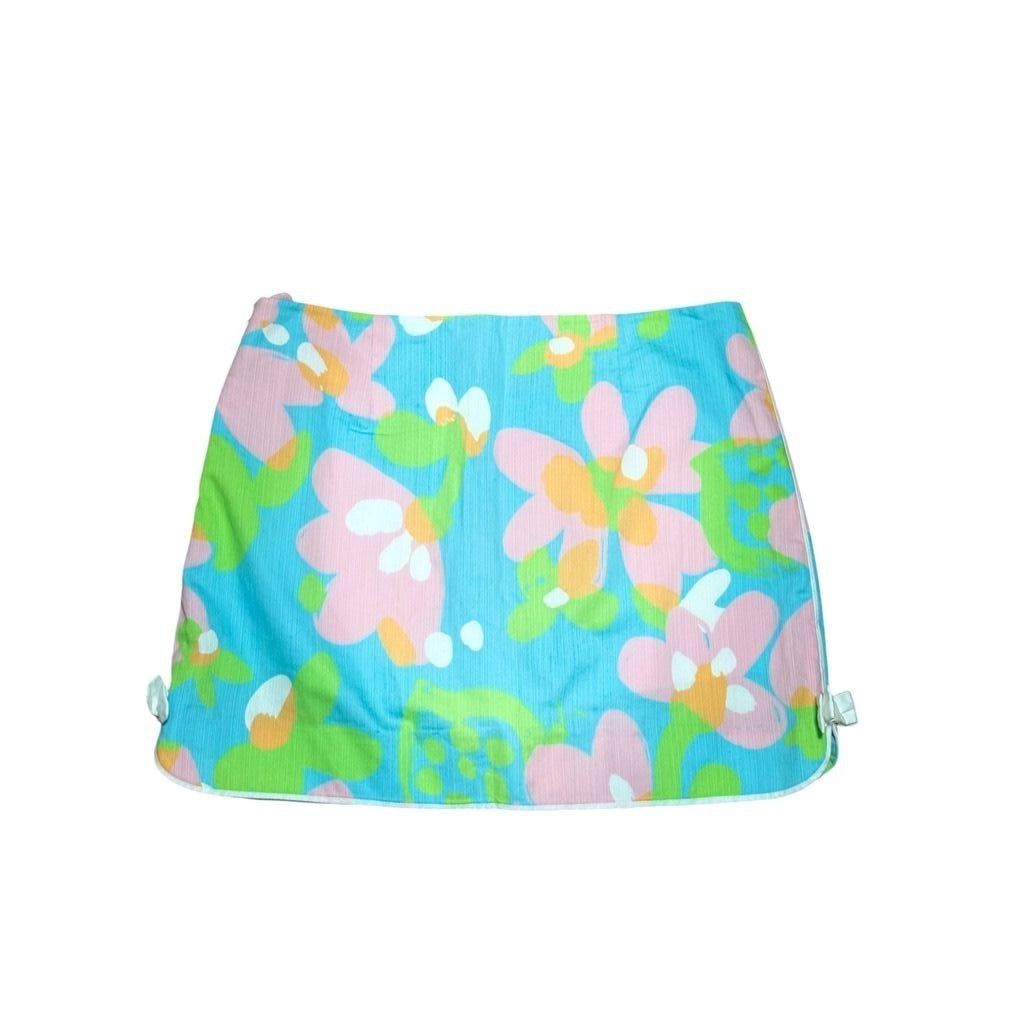 Lilly Pulitzer Vintage LILLY PULITZER Skirt Retro 60s Floral Size 2 Bow Sko Size 26" / US 2 / IT 38 - 5 Thumbnail