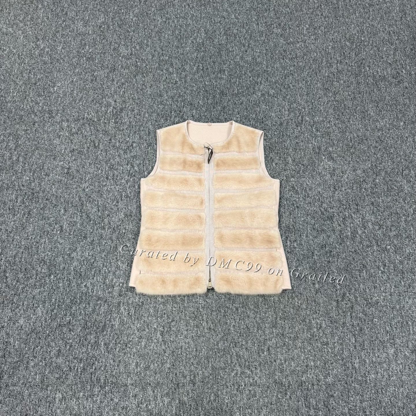 Moncler Moncler Ice Pink Mink Fur Wool Cashmere Vest Size XS / US 0-2 / IT 36-38 - 1 Thumbnail