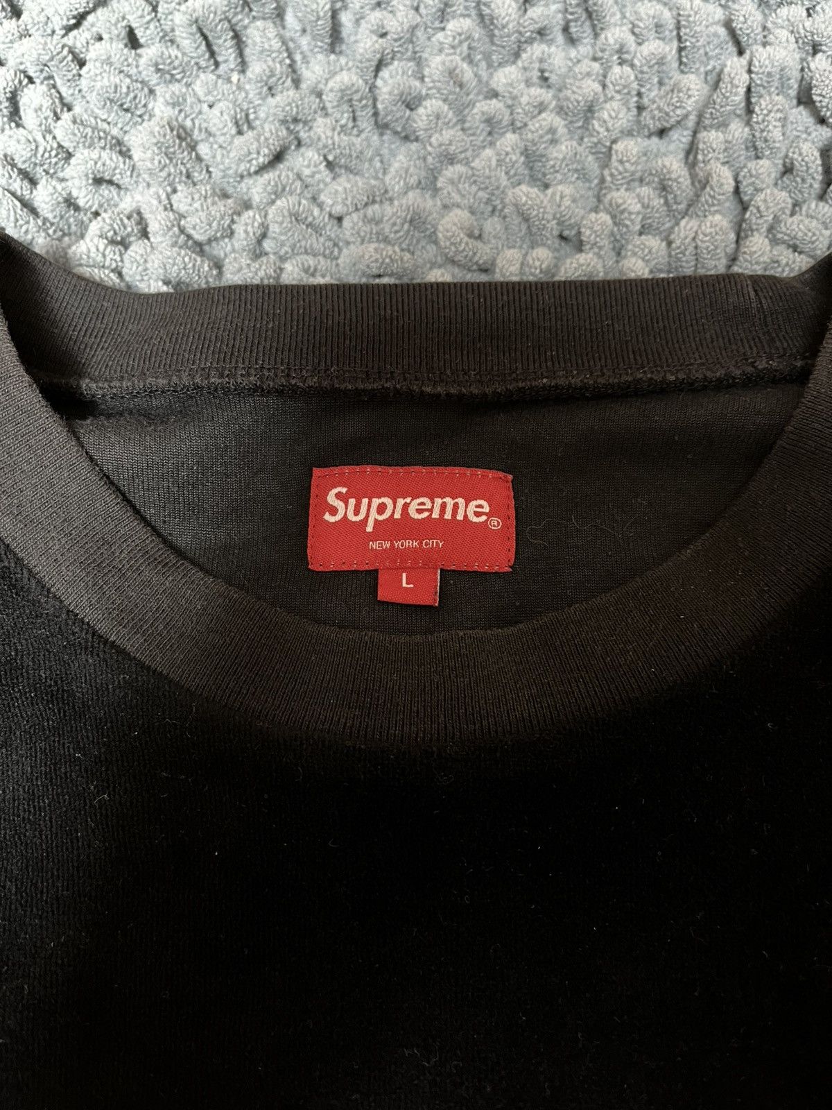 Supreme 💣SUPREME VELOUR BLACK LONG SLEEVE SWEATER Size US M / EU 48-50 / 2 - 4 Thumbnail