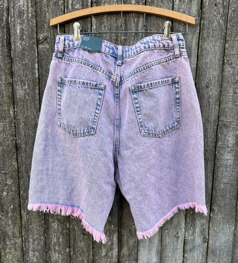 Other ThrowBack High Rise Bermuda Pink Acid Wash Denim Shorts 4 Size 27" / US 4 / IT 40 - 7 Thumbnail