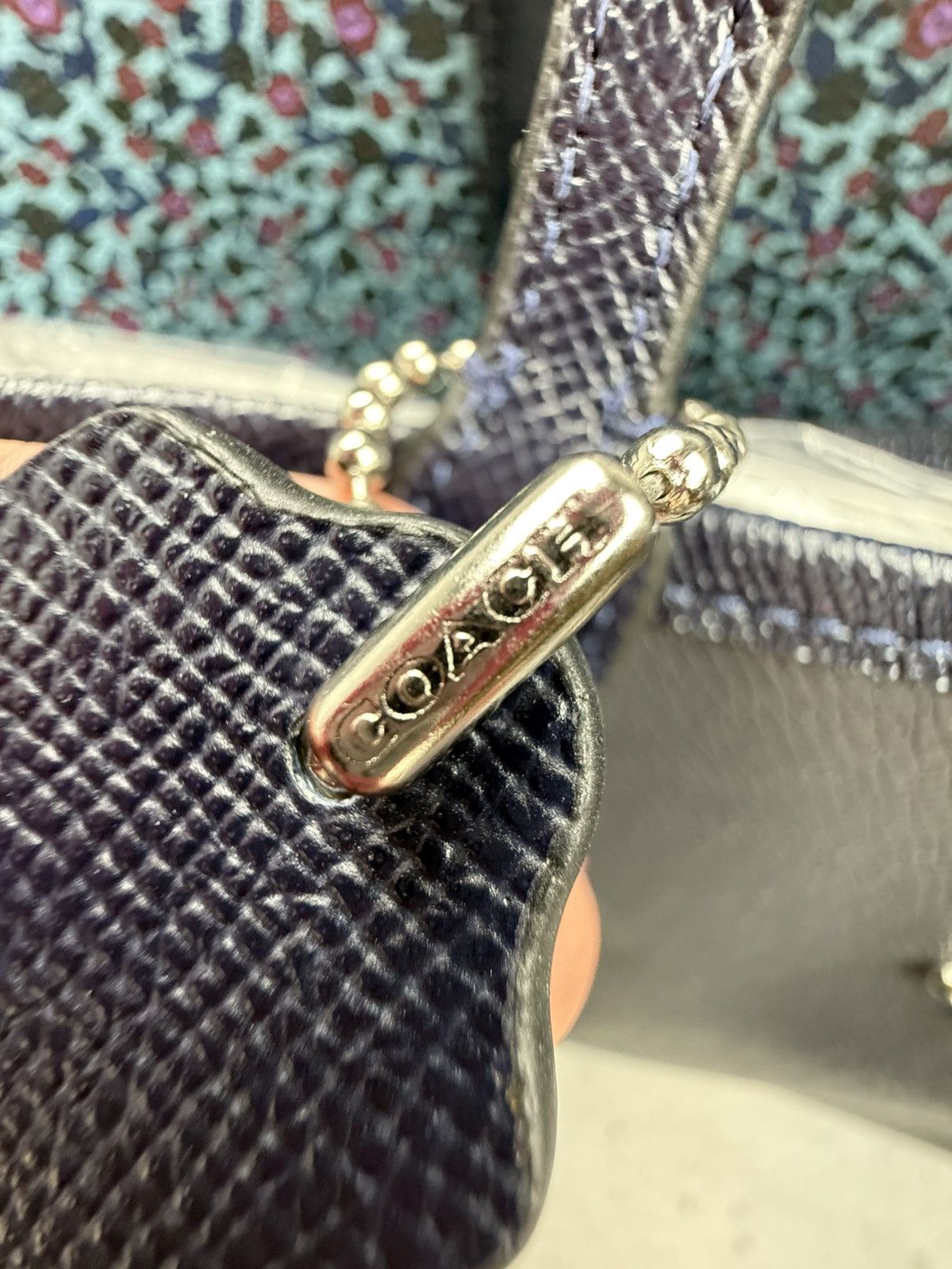 Coach Coach Reversible Navy Print City Tote Bag Leather Pouch y2k Size ONE SIZE - 14 Thumbnail