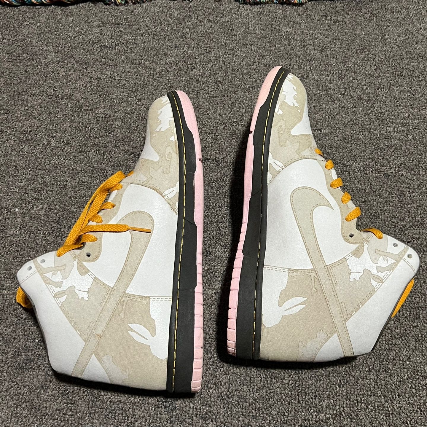 Nike Nike Dunk High 1 Piece White Khaki Pink Ice 280 Size US 10 / EU 43 - 5 Thumbnail