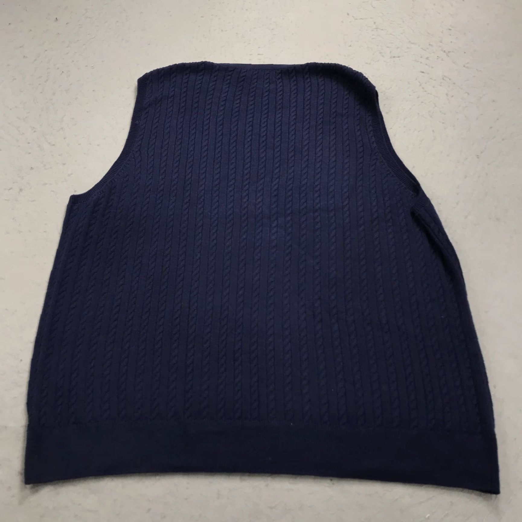 Polo Ralph Lauren Polo Ralph Lauren Sweater Vest Shirt Men XL Blue Cable-Knit Pima Cotton Alpaca Golf 90s Classic Preppy V-Neck Size US XL / EU 56 / 4 - 5 Thumbnail