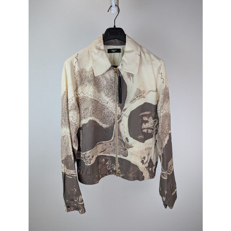Amiri o1rshd1 Wes Lang Big Skull Blouson Jacket in Mink Size US XL / EU 56 / 4 - 9 Thumbnail