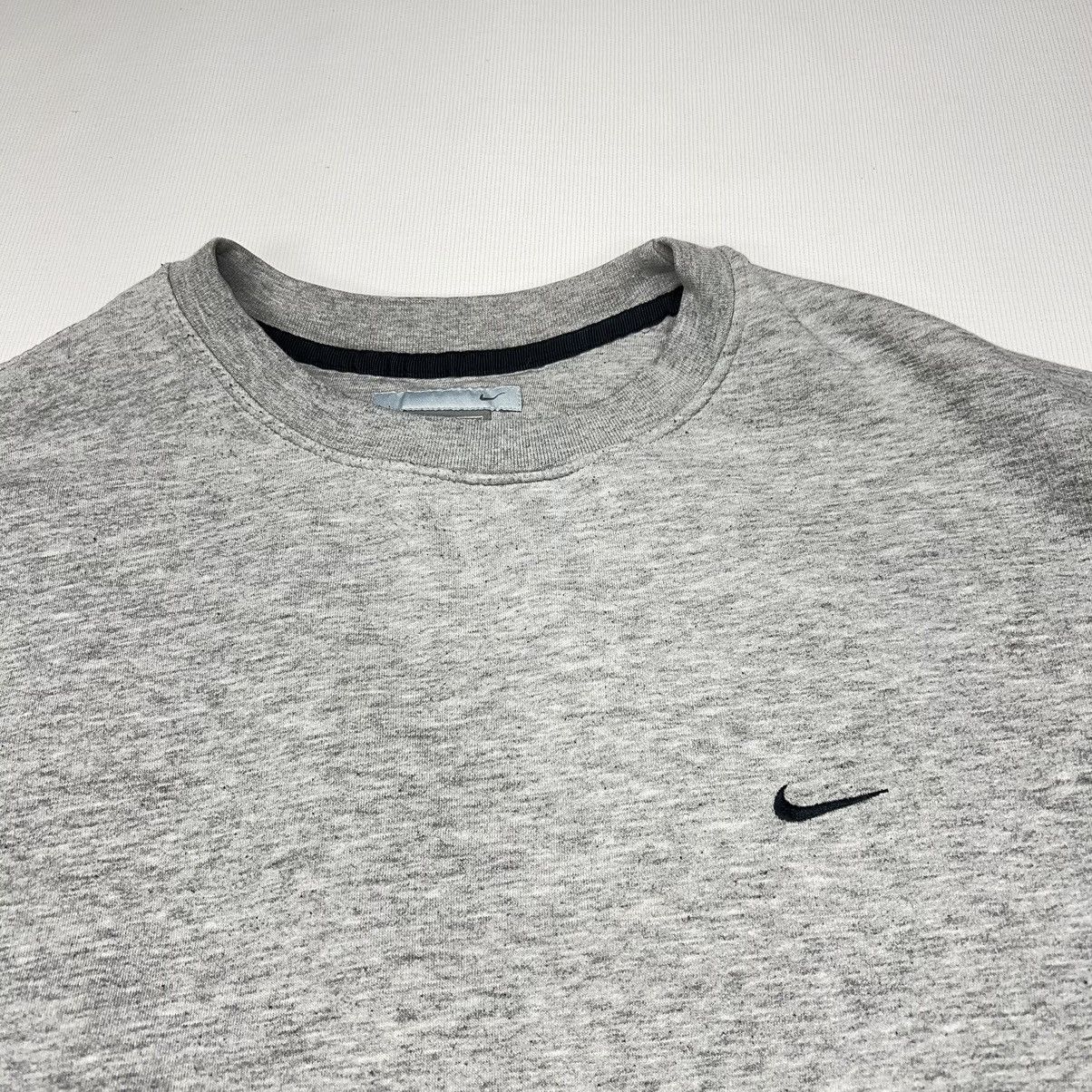 Nike × Vintage Nike Crewneck Grey Sweatshirt Mini Swoosh 90s Made In Turkey Size US XL / EU 56 / 4 - 3 Thumbnail