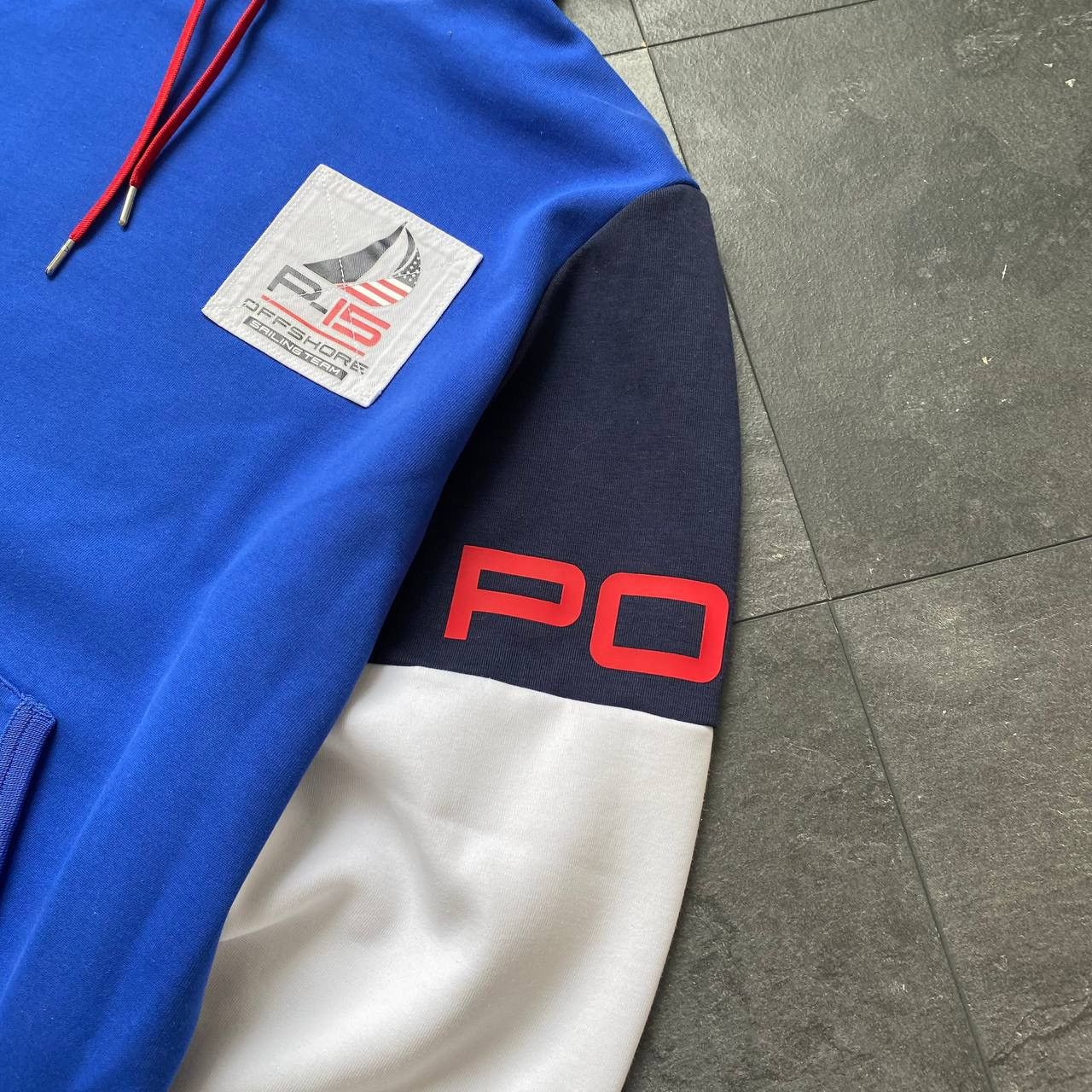 Polo Ralph Lauren × Vintage Vintage polo Ralph Lauren hoodie big USA flag logo Size US L / EU 52-54 / 3 - 5 Thumbnail