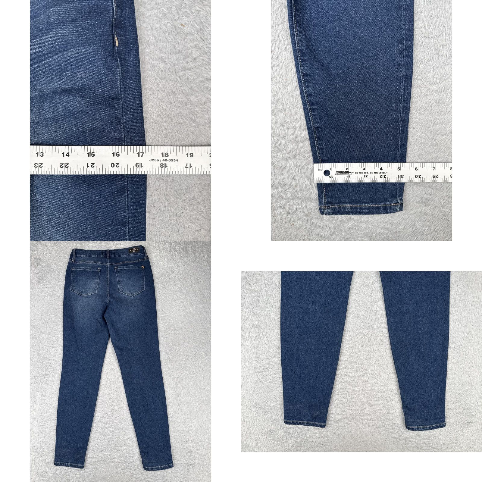 Nanette Lepore Nanette Lepore Jeans Womens 6 Blue Belle High Rise Ankle Skinny Stretch Denim Regular Slim Cotton Polyester Spandex 5-Pocket Design Womens Blue Jeans Size 28" / US 6 / IT 42 - 9 Thumbnail