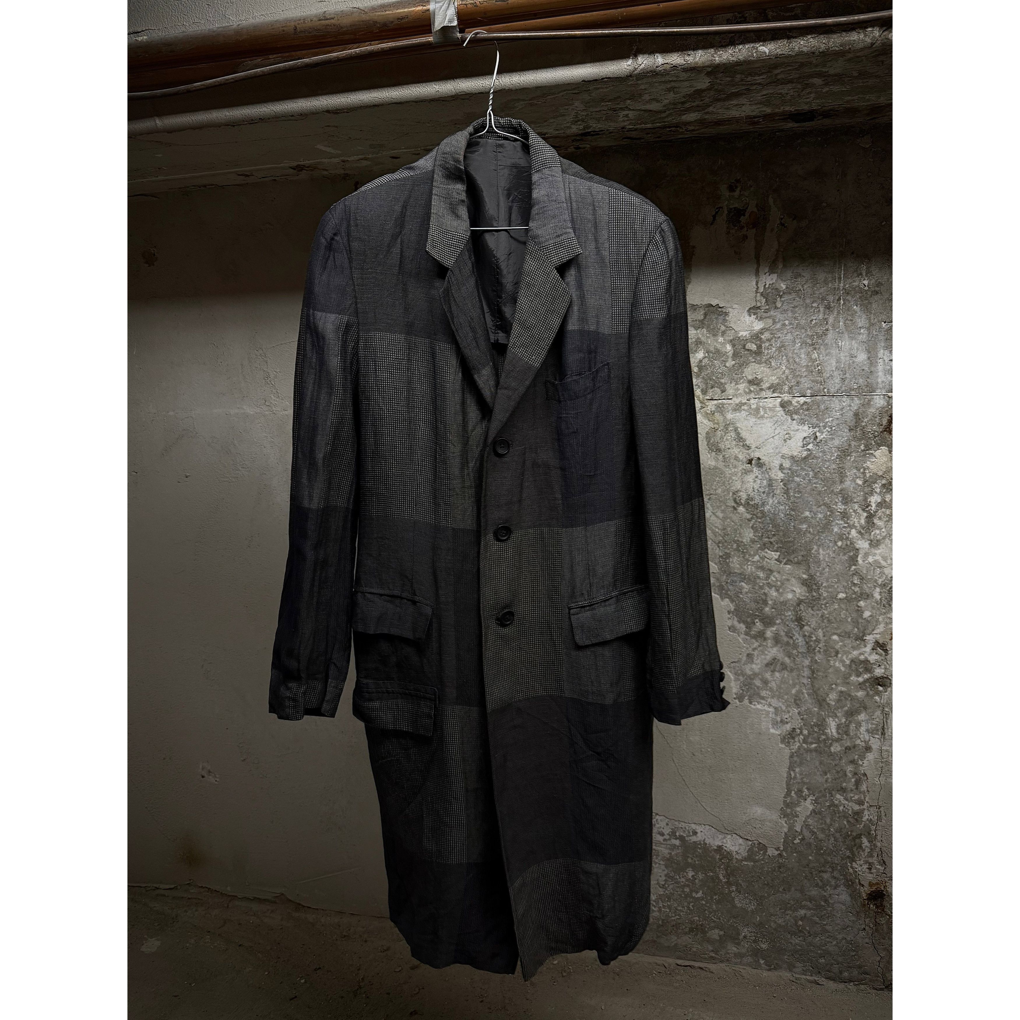 Yohji Yamamoto POUR HOMME BLACK Scandal 20 Linen Doctor Coat