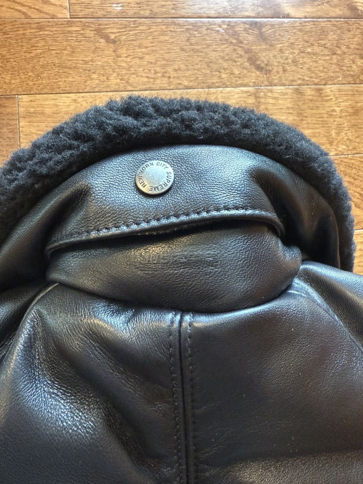 Schott × Supreme Supreme Schott Chevron Leather Down Puffer Jacket Size US L / EU 52-54 / 3 - 10 Thumbnail
