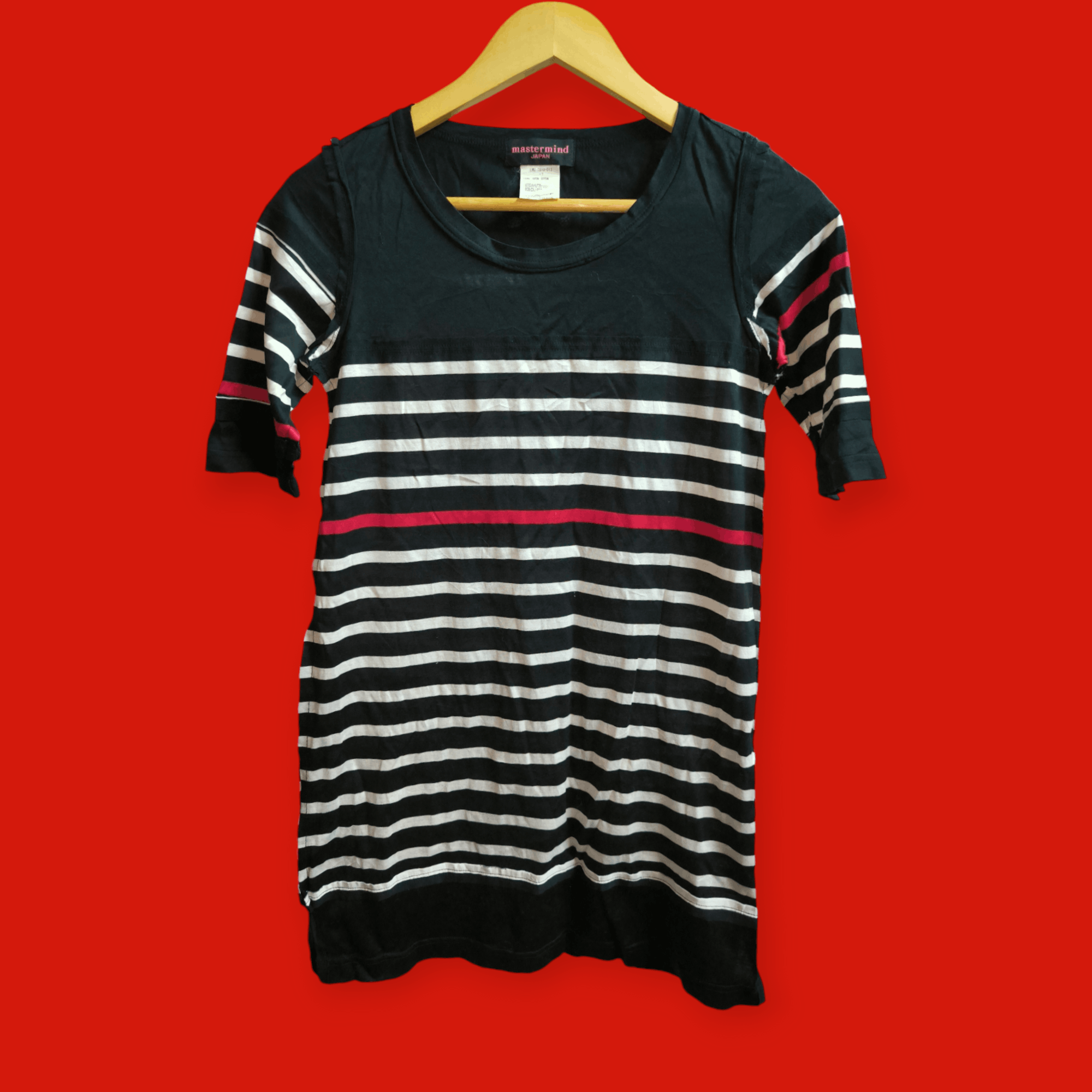 Japanese Brand × Mastermind Production Mastermind Japan Striped Tee Size XS / US 0-2 / IT 36-38 - 4 Thumbnail