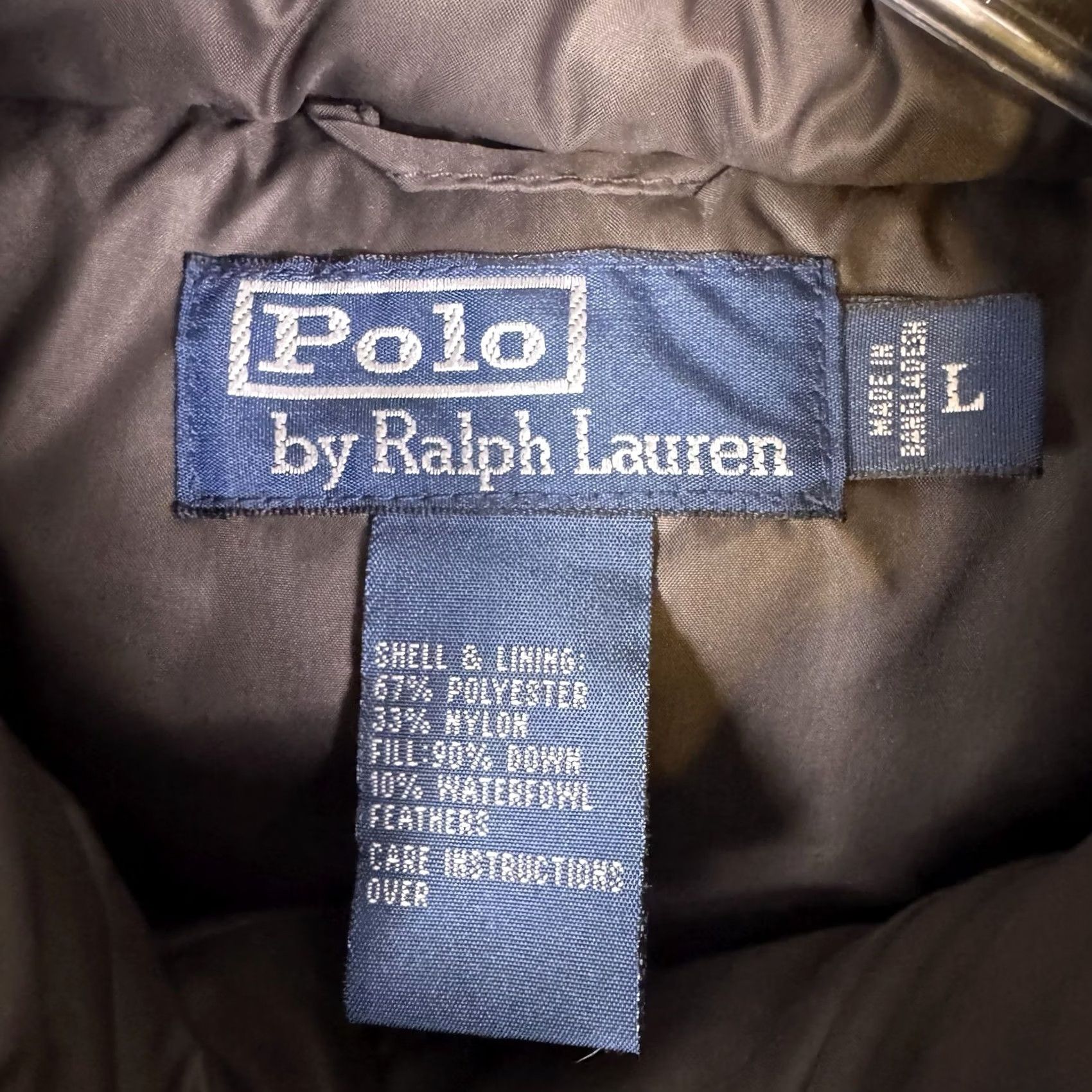 Polo Ralph Lauren VINTAGE Polo Ralph Lauren Down Vest Men L Full Zip Snap Puffer Quilted Brown 90s Size US L / EU 52-54 / 3 - 6 Thumbnail