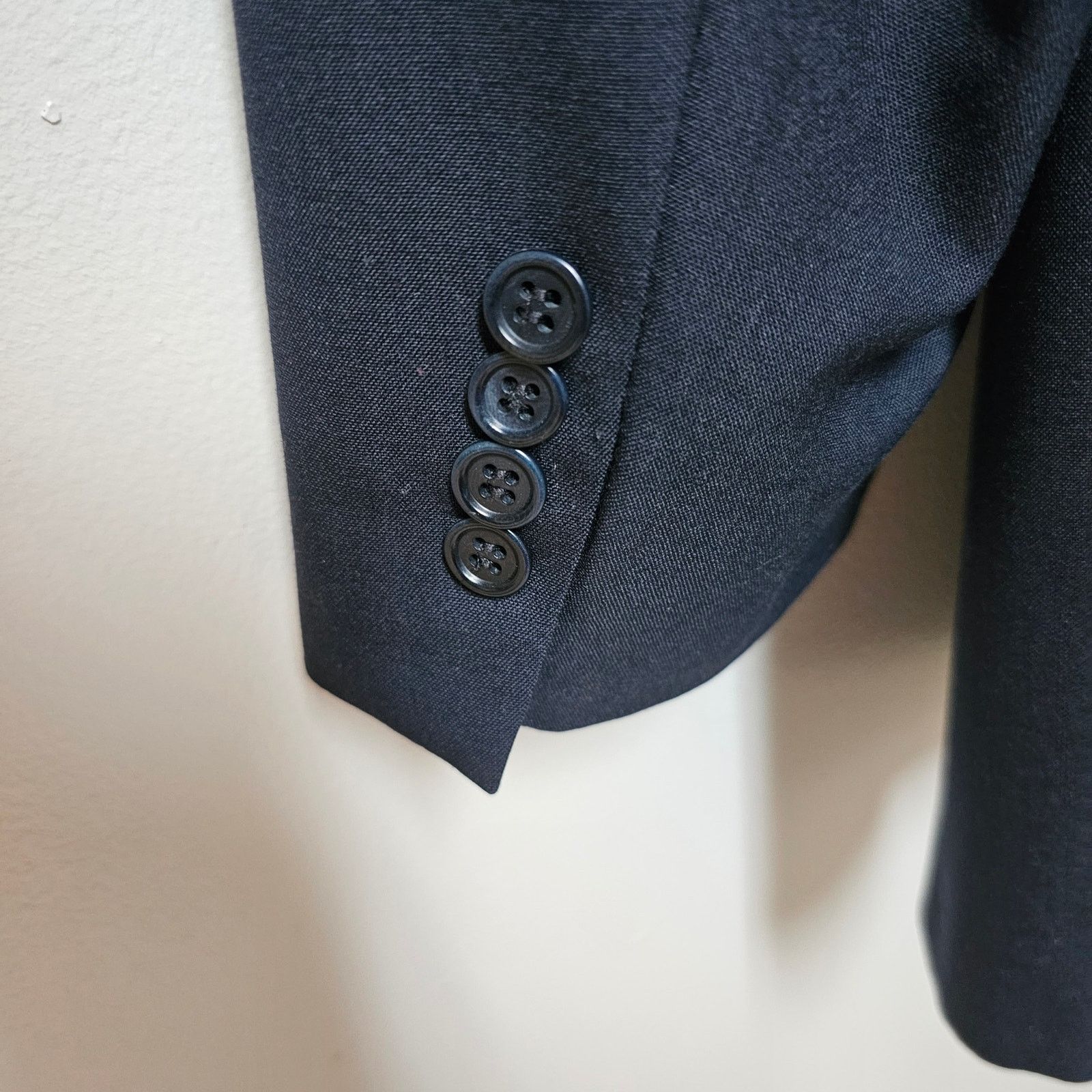Kenneth Cole Kenneth Cole Navy 3 Button Blue Suit Jacket Made in US 44L Size 44L - 4 Thumbnail