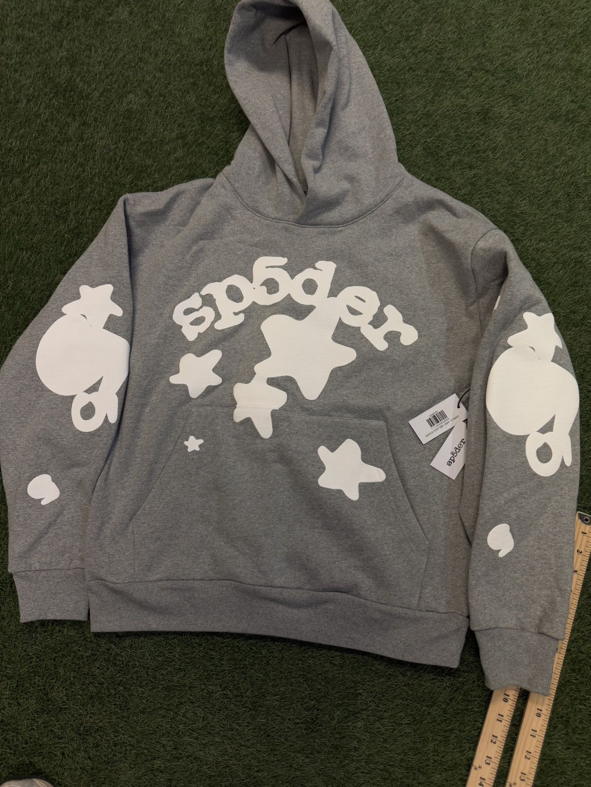 Sp5der Sp5der Worldwide Grey Beluga Hoodie Size L (NEW) Size US L / EU 52-54 / 3 - 3 Thumbnail
