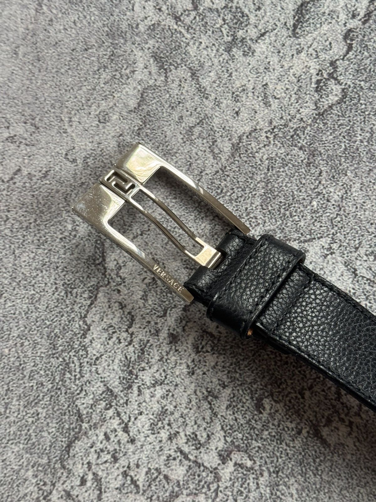 Versace × Versace Jeans Couture Versace black Avantgarde leather belt old money classic Size ONE SIZE - 11 Thumbnail