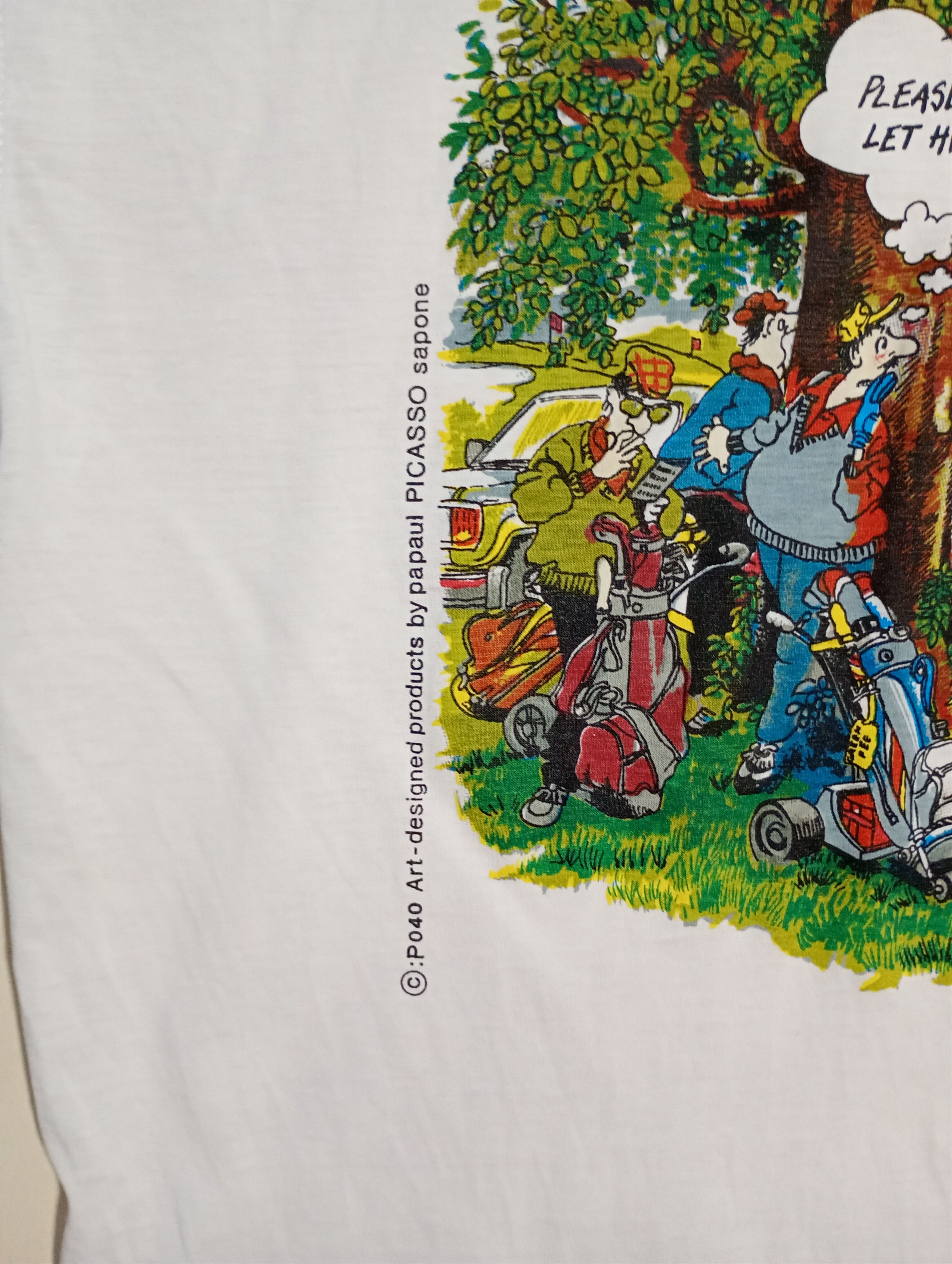 Vintage Papaul Picasso Sapone T-Shirt Vintage 90's Size US L / EU 52-54 / 3 - 6 Thumbnail