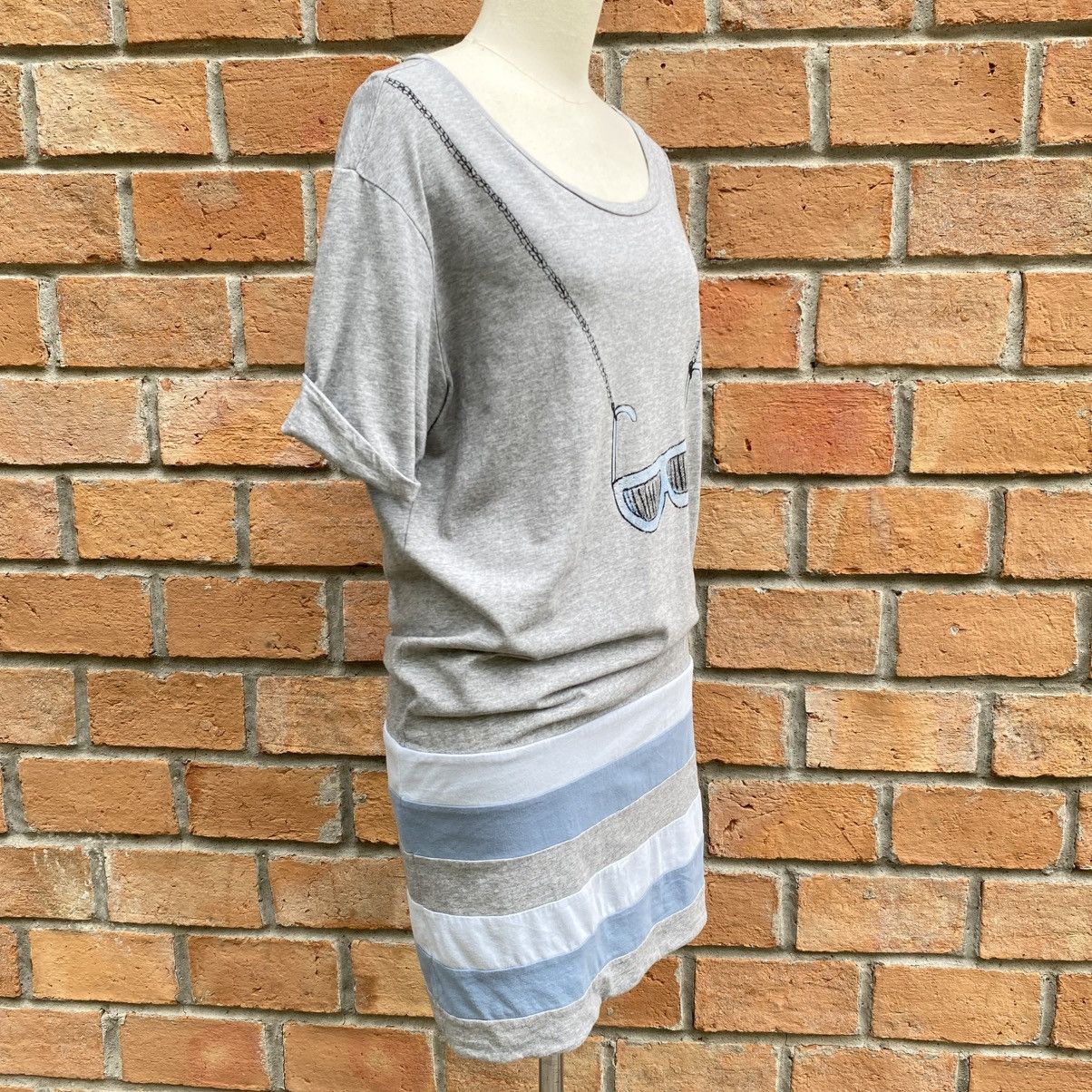 See by Chloe SEE BY CHLOE Soft Fabric Top with Blue-White Stripe Skirt Size S / US 4 / IT 40 - 3 Thumbnail