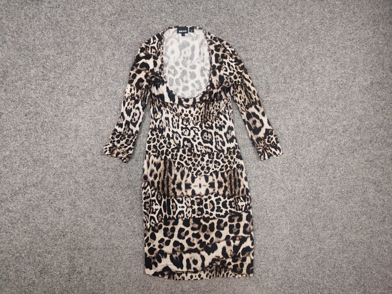 Just Cavalli Vintage Just Roberto Cavalli Leopard Print Midi body Dress Size S / US 4 / IT 40 - 6 Thumbnail