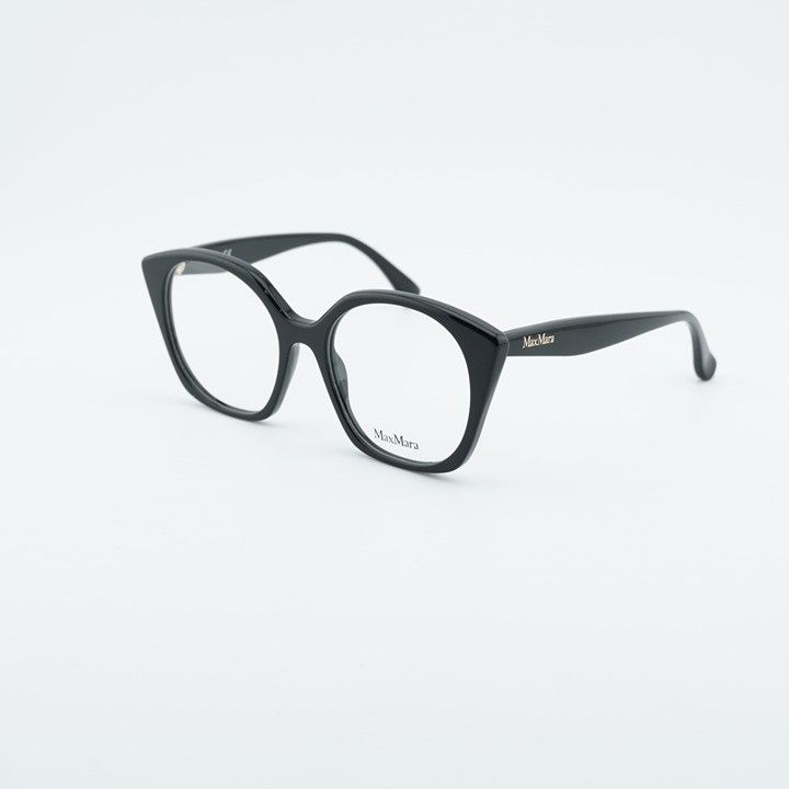 Max Mara Max Mara MM5082 001 Eyeglasses Black 53mm Square Frame Size ONE SIZE - 1 Thumbnail