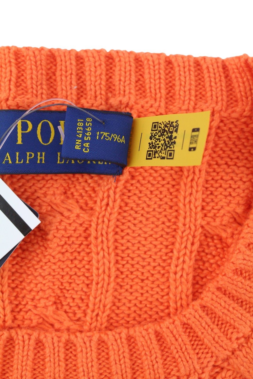 Ralph Lauren ORANGE M Cable Knit Pullover Jumper 86915 Size US M / EU 48-50 / 2 - 11 Thumbnail