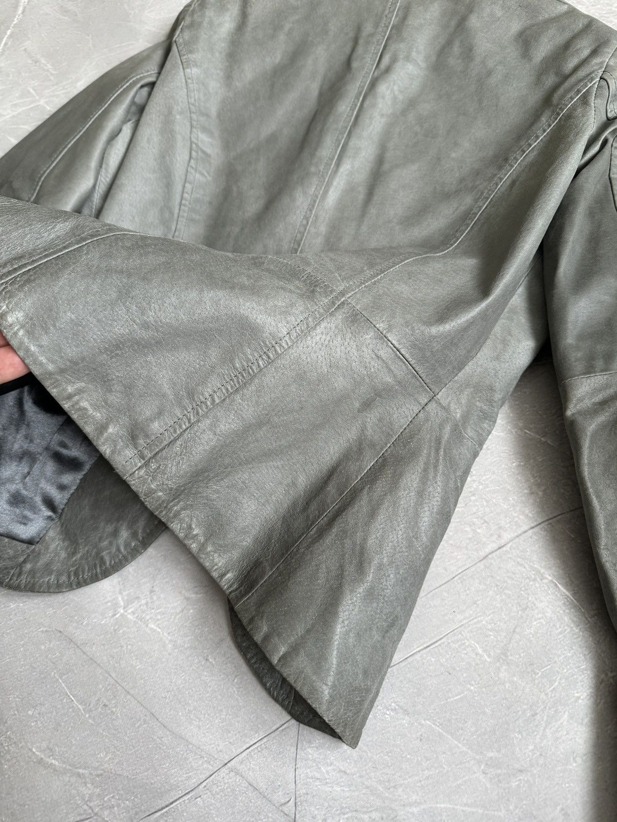 Hysteric Glamour 00s Napoleon Military Dirty Leather Jacket PPFM Style Size M / US 6-8 / IT 42-44 - 22 Thumbnail