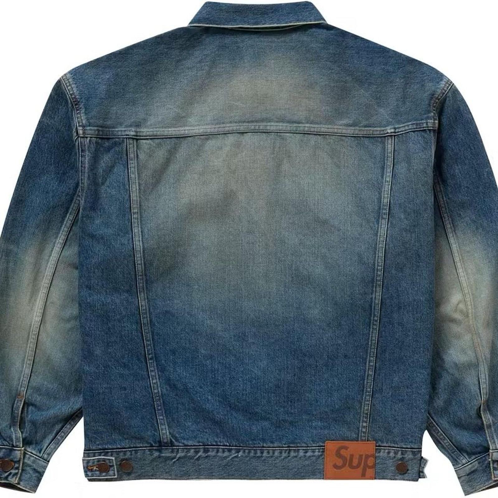 👖 FW24 Supreme Selvedge Trucker Jacket “Washed Indigo” XL