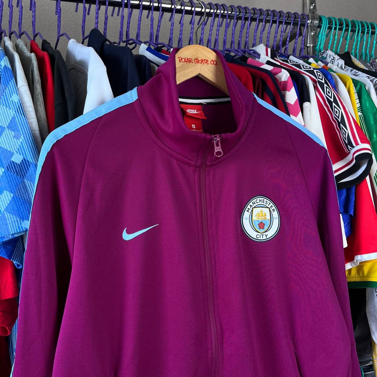 Nike Manchester City 2017/2018 Football Soccer Track Jacket Size US M / EU 48-50 / 2 - 1 Thumbnail