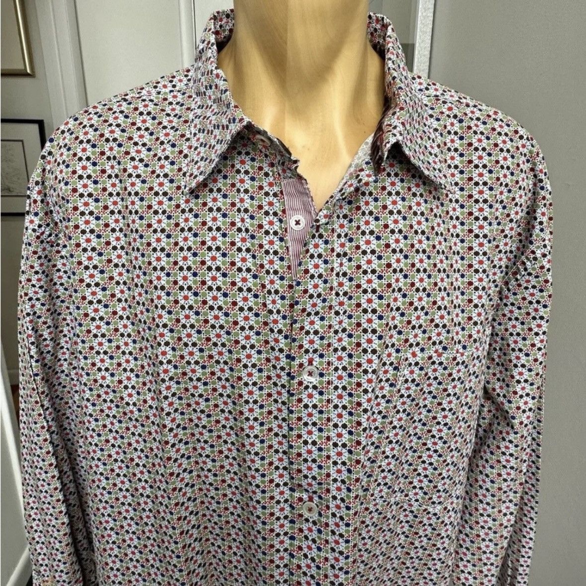 Rocawear VINTAGE Y2K ROCAWEAR DRESS SHIRT GEOMETRIC PATTERN JAY-Z 2XL Size US XXL / EU 58 / 5 - 2 Thumbnail