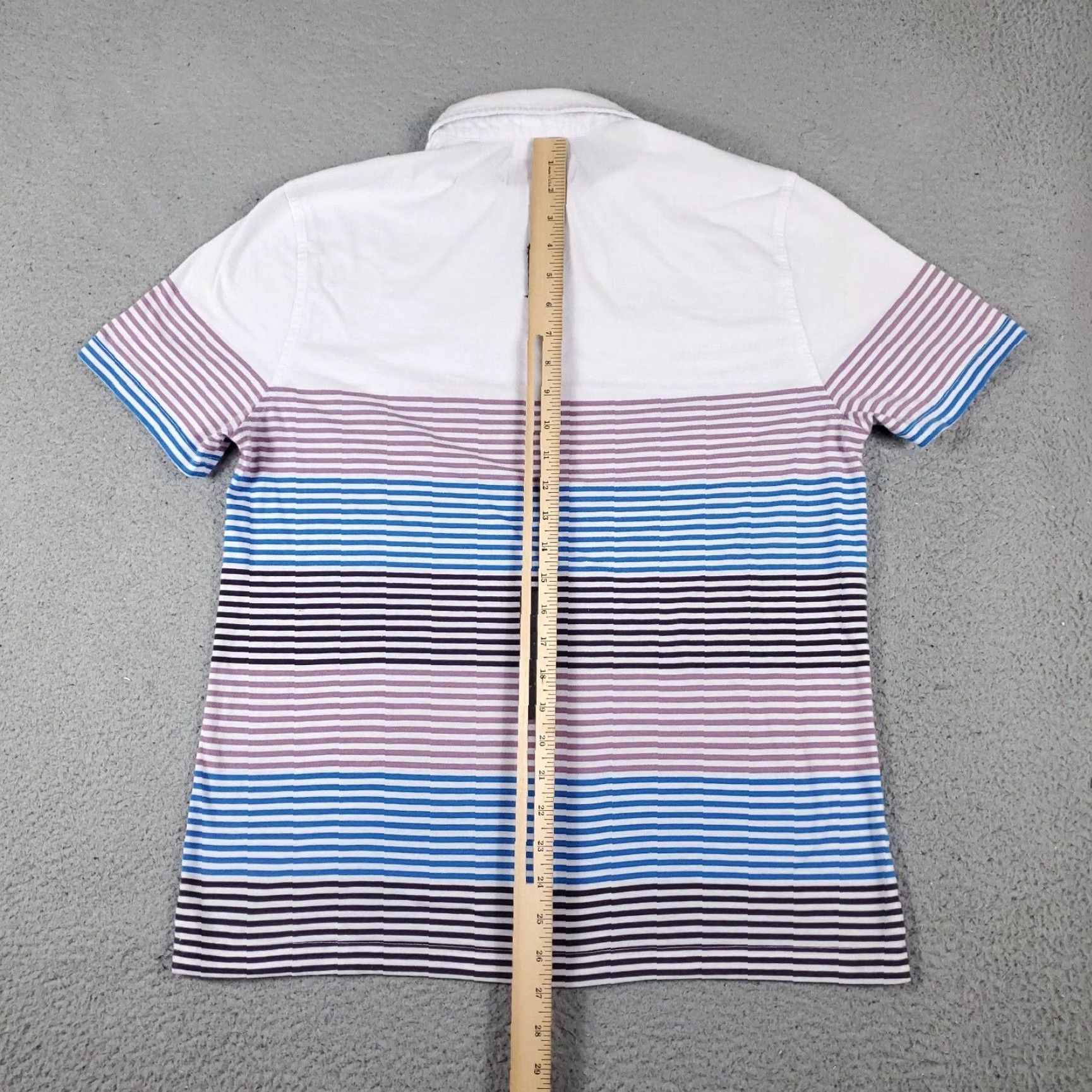Original Penguin Original Penguin Polo Shirt Mens Large Multicolor Striped Short Sleeve Casual Button-Front Polo Mens Large Multicolor Striped Polo Shirt Size US L / EU 52-54 / 3 - 5 Thumbnail