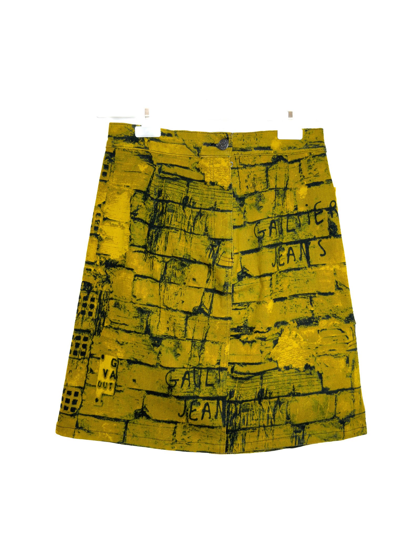 Jean Paul Gaultier RARE VINTAGE BRICK WALL PRINTED MINI SKIRT Size 30" / US 8 / IT 44 - 3 Thumbnail