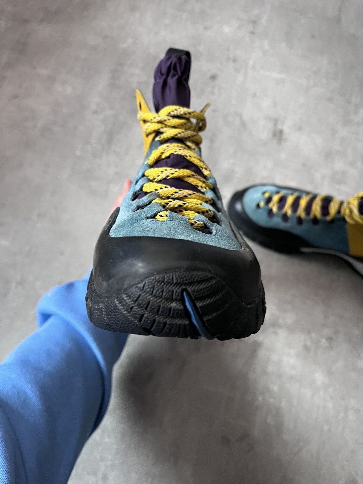 Loewe Loewe ELN Climbing boots shoes yellowe blue black Size US 12 / EU 45 - 8 Thumbnail