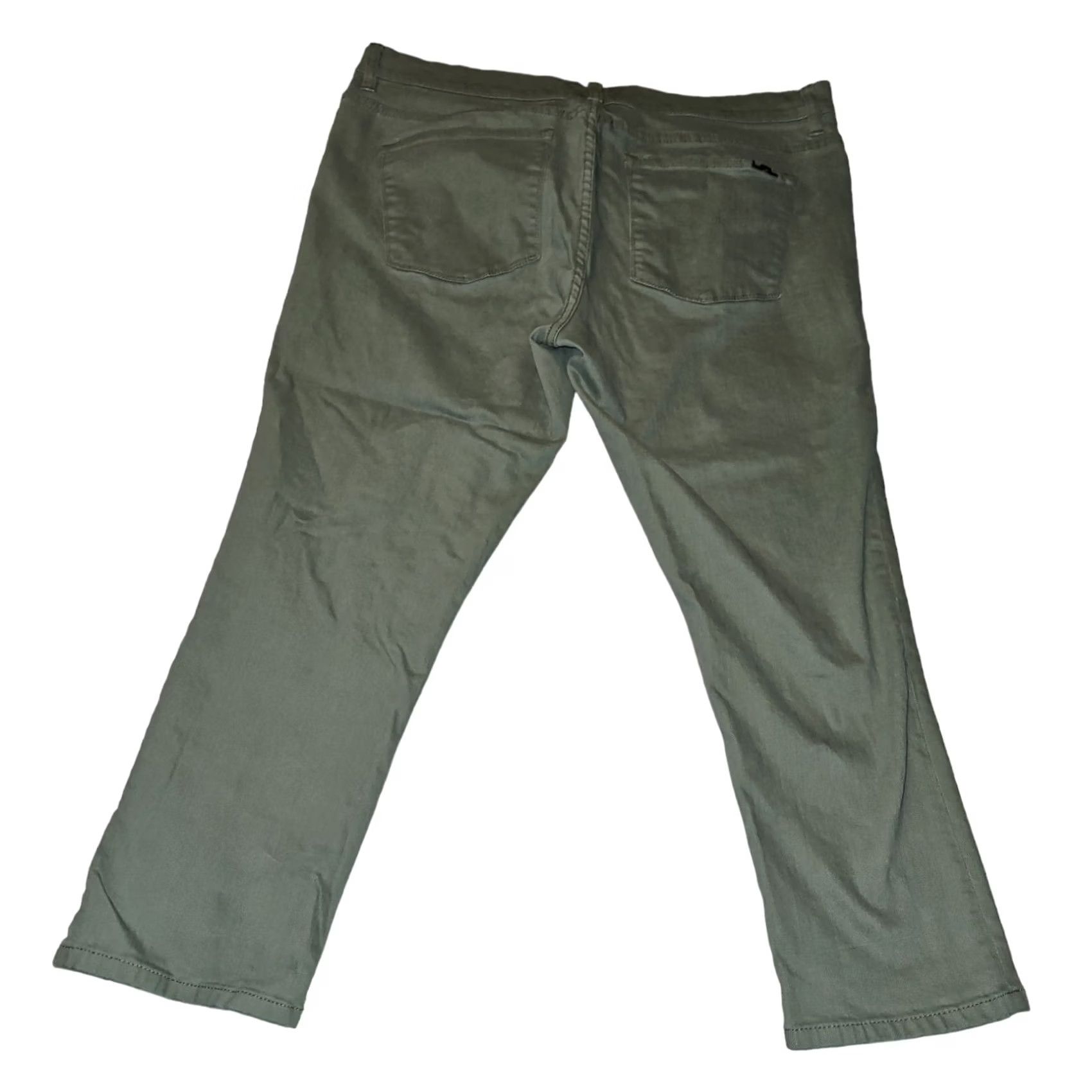 CO Lauren Jeans Co Women's Green Modern Straight Cropped Denim Jeans Size 16 Size 38" / US 16 / IT 52 - 6 Thumbnail