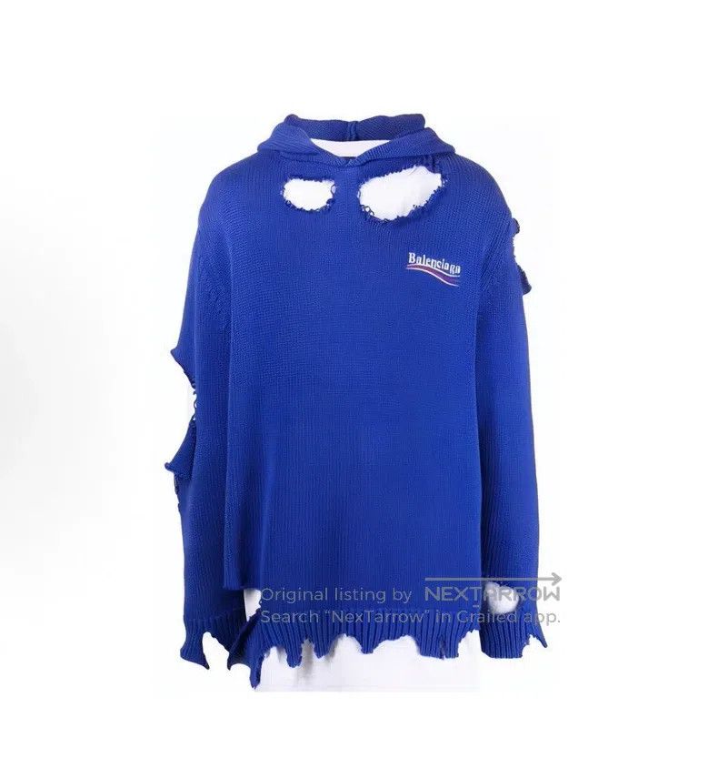 Balenciaga Balenciaga Faux Two-Piece Destroyed Cola Hoodie Size US M / EU 48-50 / 2 - 8 Thumbnail