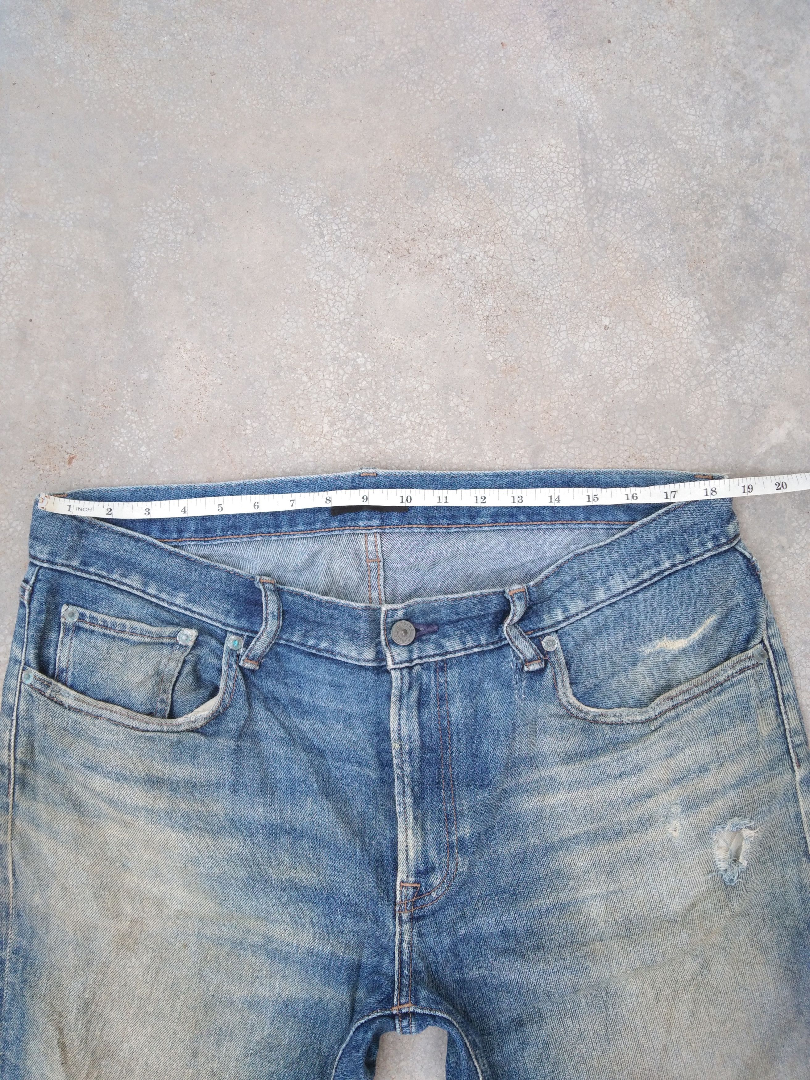 Japanese Brand Vintage Uniqlo Rusty Wash Distressed Jeans 36x29 Size US 36 / EU 52 - 7 Thumbnail