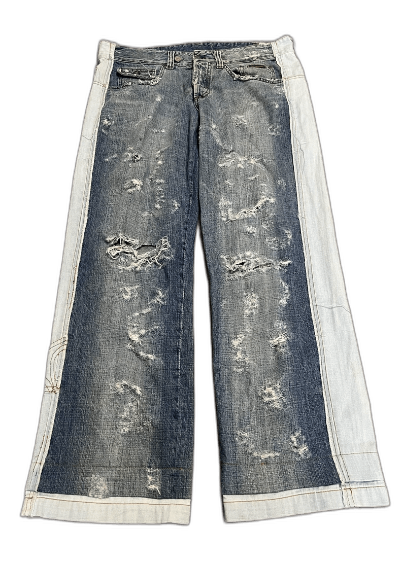 Dolce & Gabbana Dolce&Gabbana Distressed Layered Denim Pants Size 40" / US 18 - 1 Thumbnail