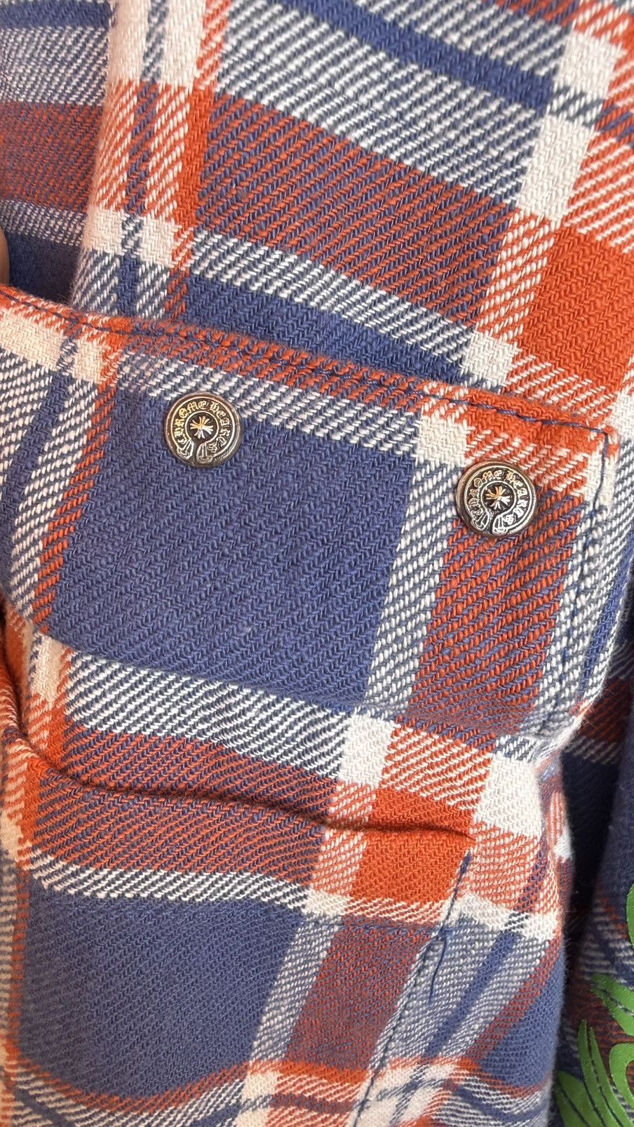 Chrome Hearts Ultra Rare Chrome Hearts Padded Flannel Shirt Floral Jacket Size US XXL / EU 58 / 5 - 7 Thumbnail