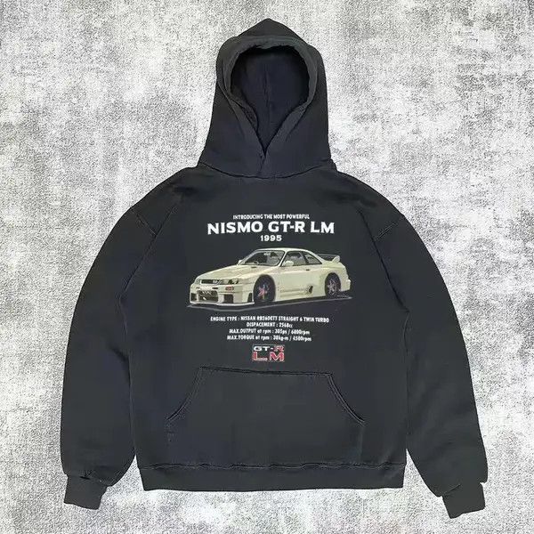 Designer Chiaki x Kubo Washed Vintage Cars Cotton Hoodie Size US L / EU 52-54 / 3 - 7 Thumbnail