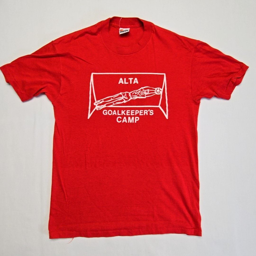 Vintage Vintage Signal Alta Goalkeeper's Camp Red Shirt L Soccer Tee Size US L / EU 52-54 / 3 - 1 Thumbnail